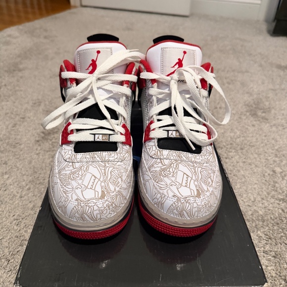 Jordan Fusion 4 Laser (White/Black/Red) main image 7